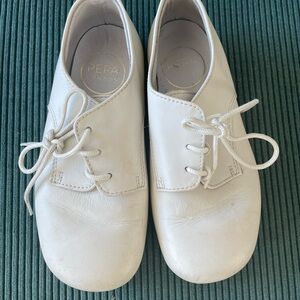 Kids White Leather Shoes